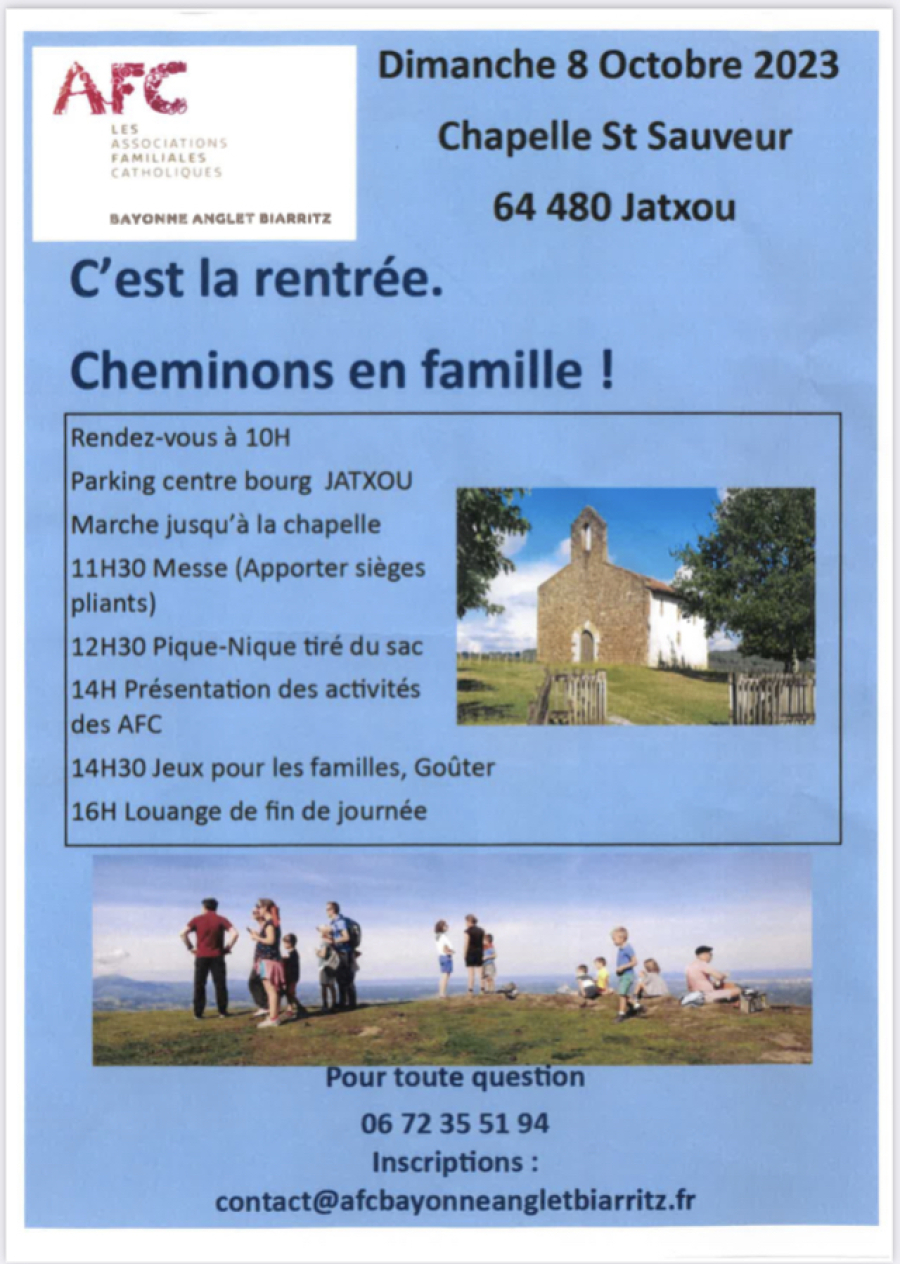 Journée de rentrée du 8 octobre 2023